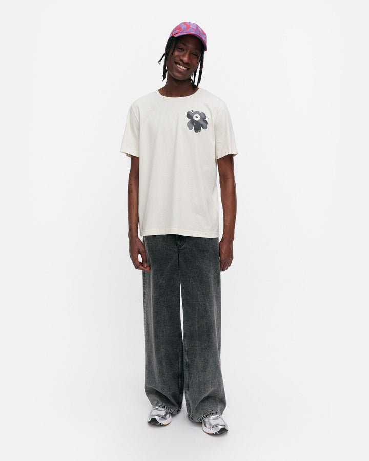 kioski vihne unikko placement t-shirt - white