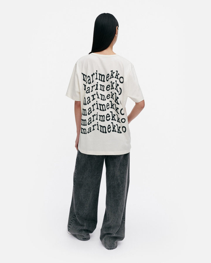 kioski vihne unikko placement t-shirt - white