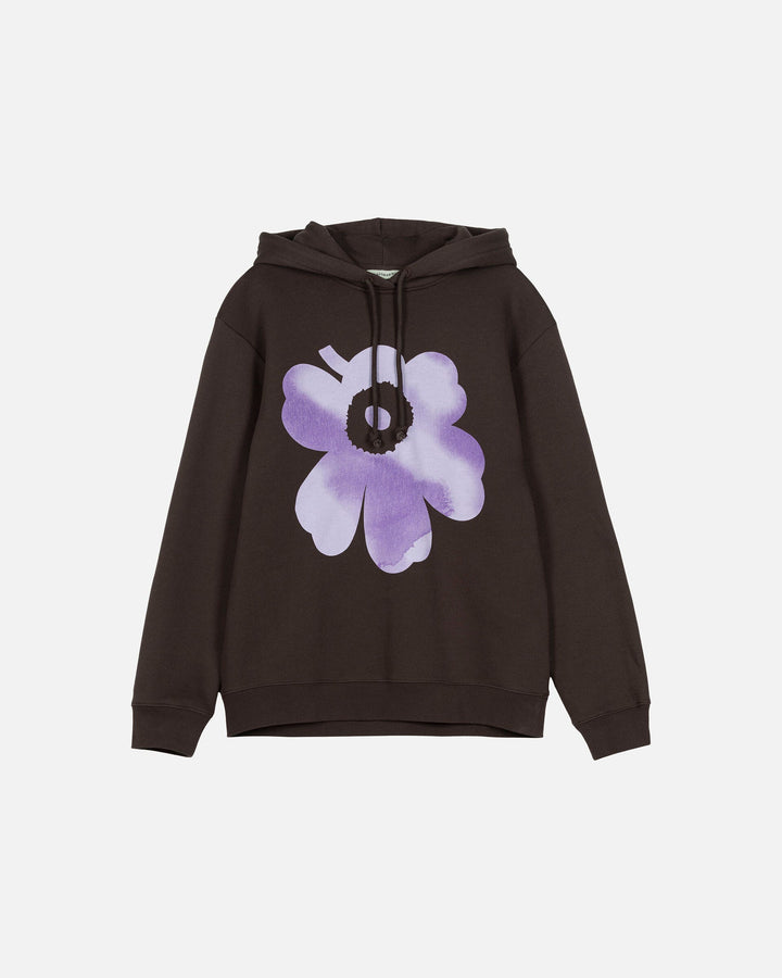 kioski runoja unikko placement hoodie - brown/lilac