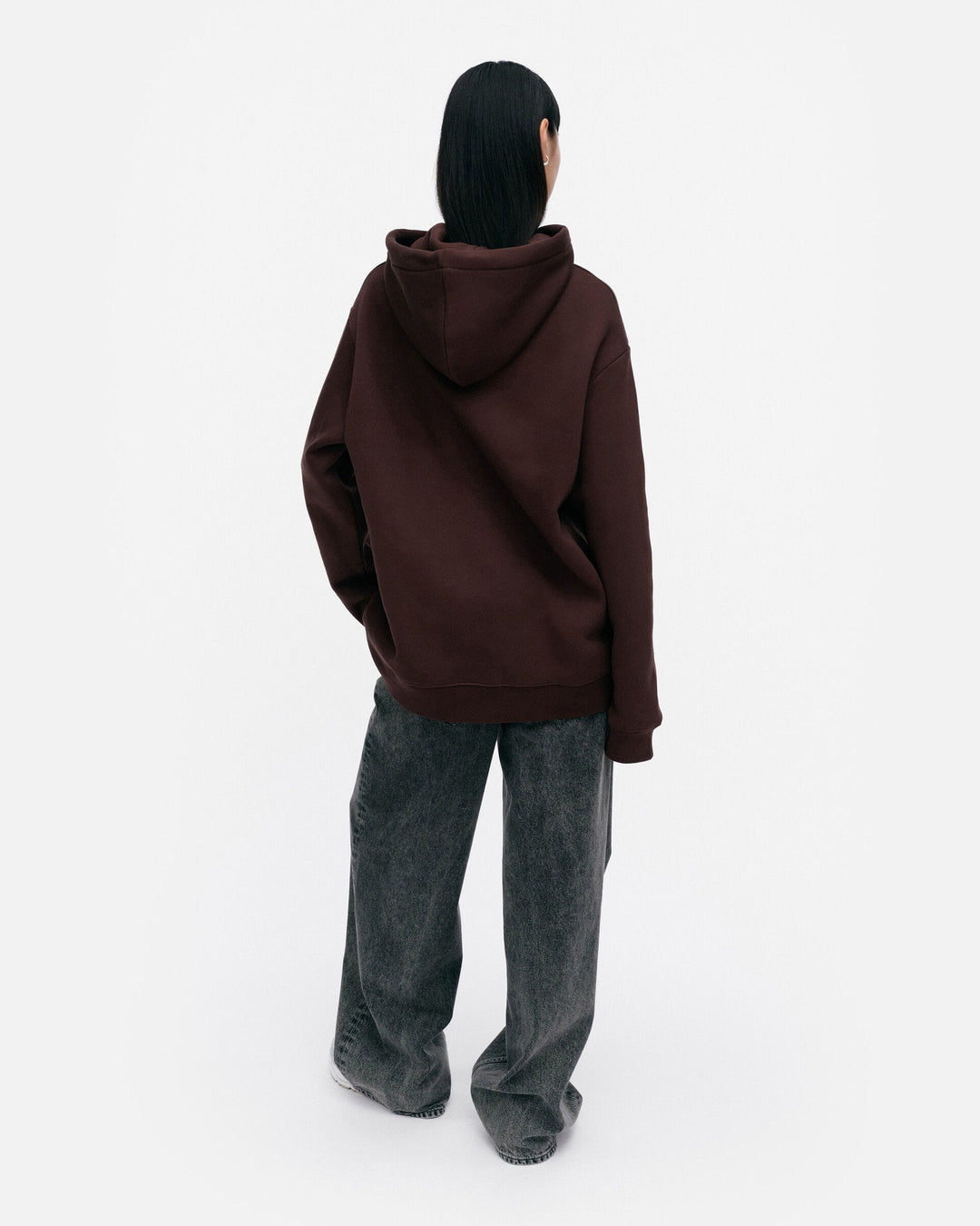 kioski runoja unikko placement hoodie - brown/lilac