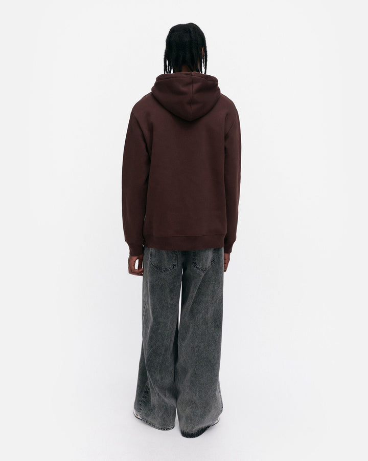 kioski runoja unikko placement hoodie - brown/lilac