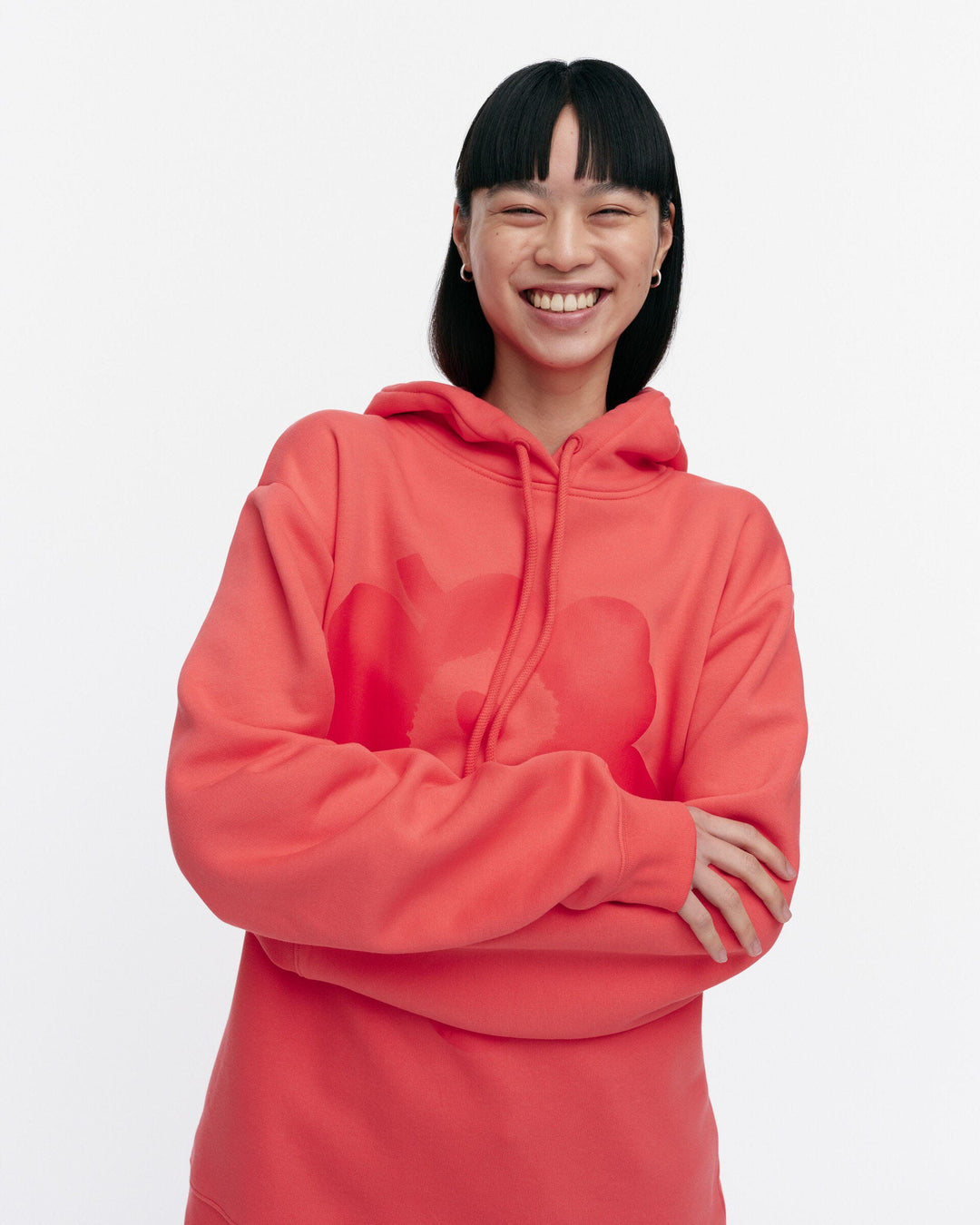 kioski runoja unikko placement hoodie - red