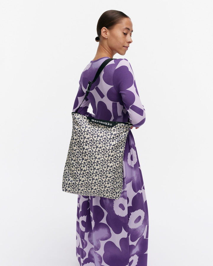 neat medium crossbody mini unikko - black/white