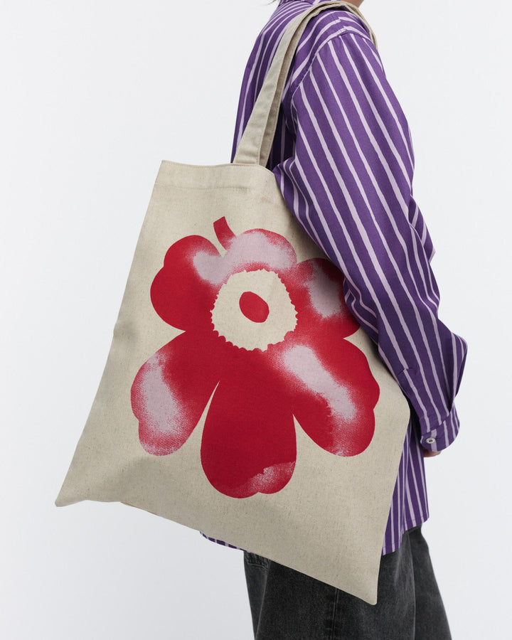 vankka akvarelli unikko - tote bag