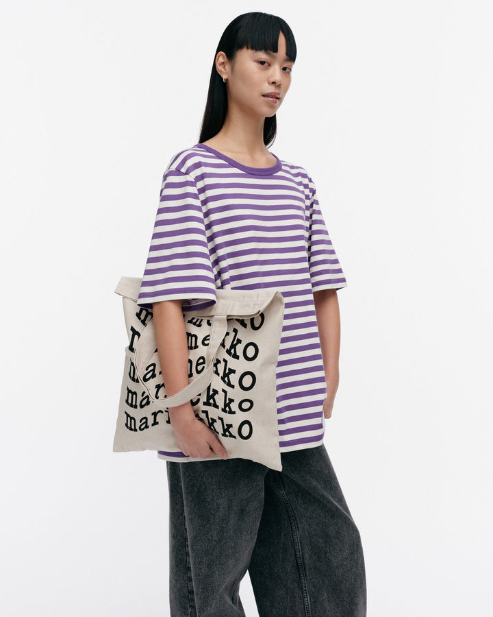 vankka logo placement tote bag - linen