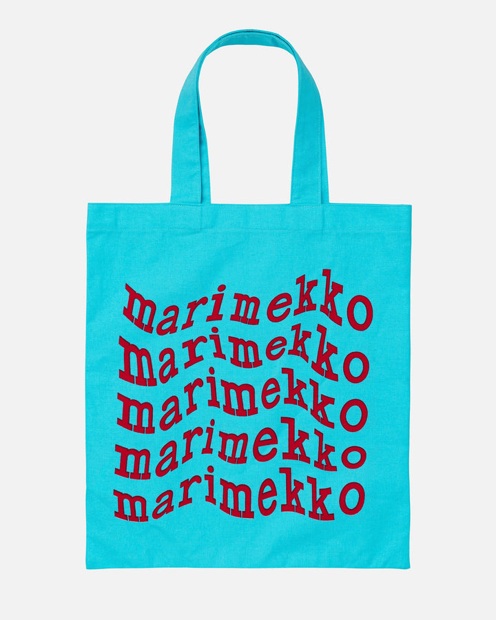 vankka logo placement tote bag - turquoise