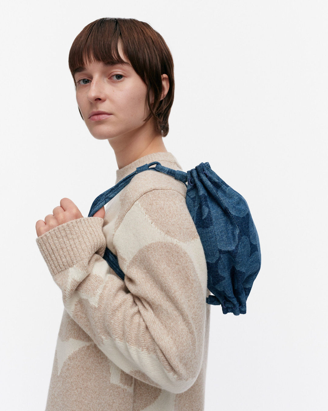 pikku karla unikko denim bag - blue