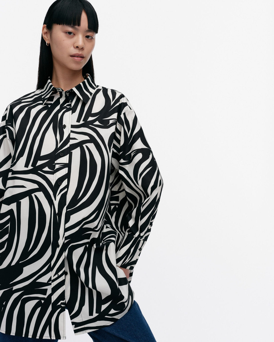 nila jokuraita cotton shirt