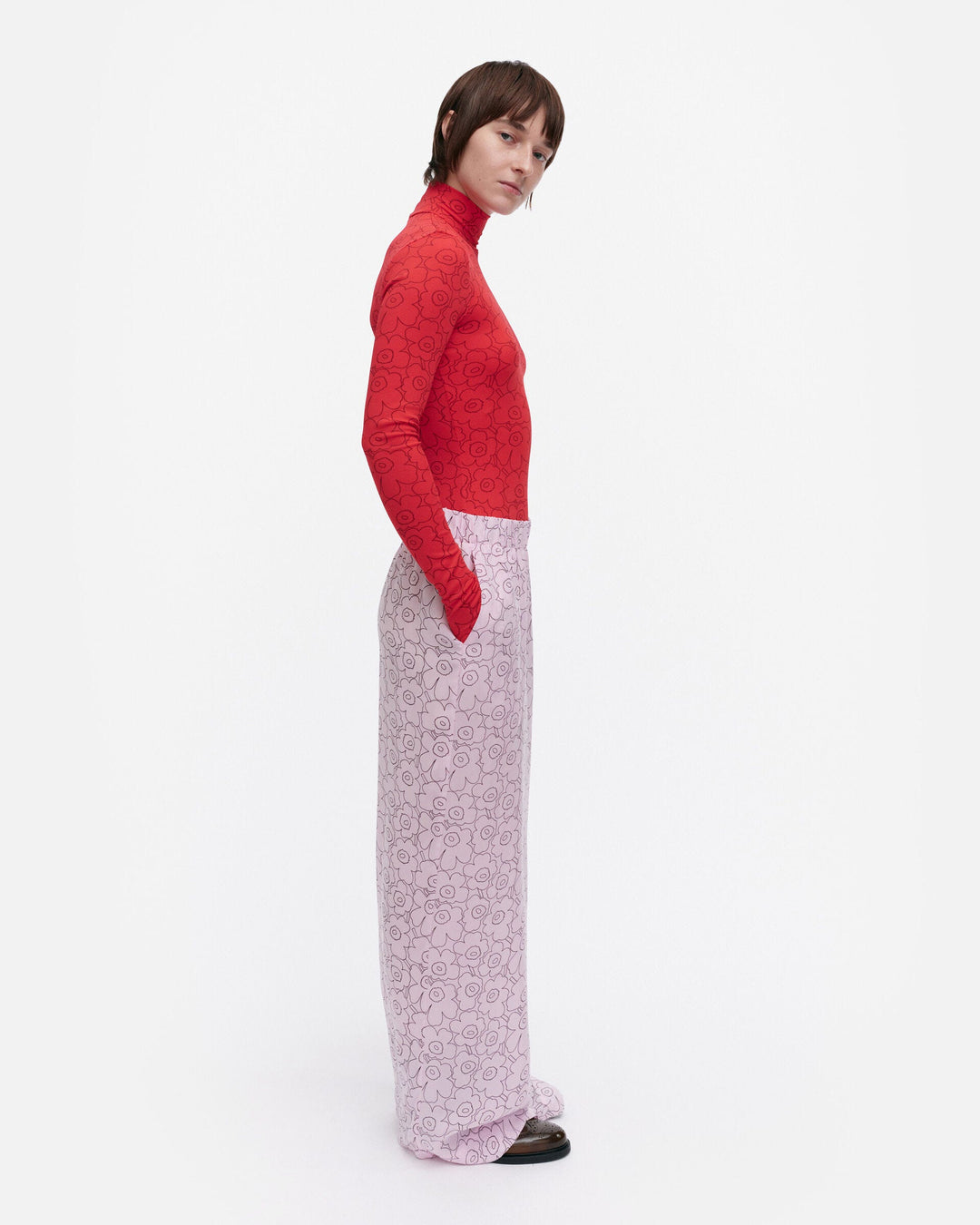 oanet piirto unikko trousers - pink