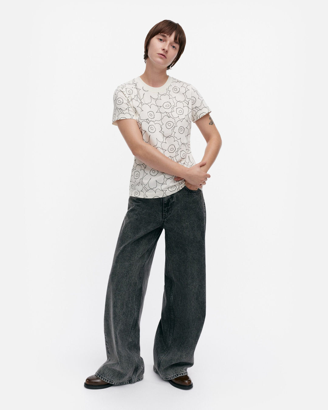 heleys piirto unikko t-shirt - white