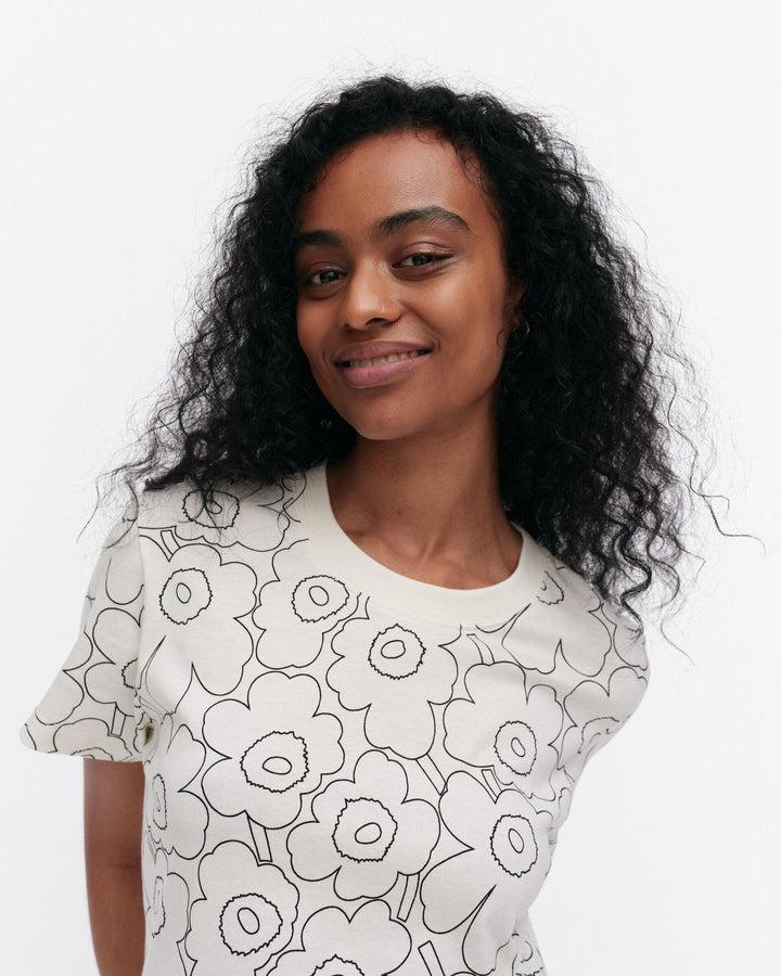 heleys piirto unikko t-shirt - white