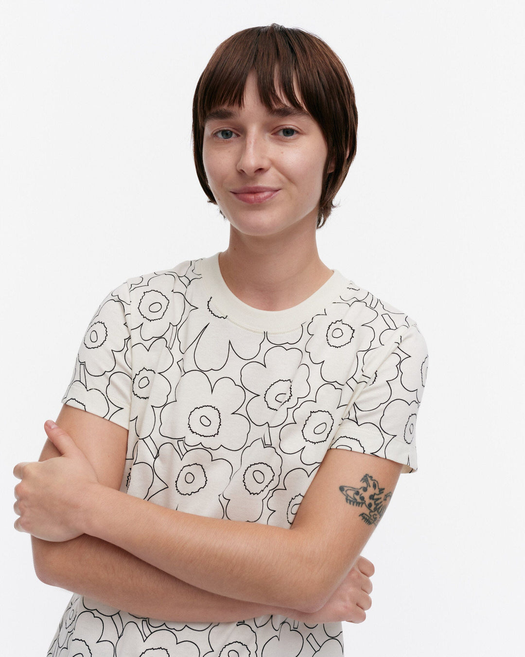 heleys piirto unikko t-shirt - white