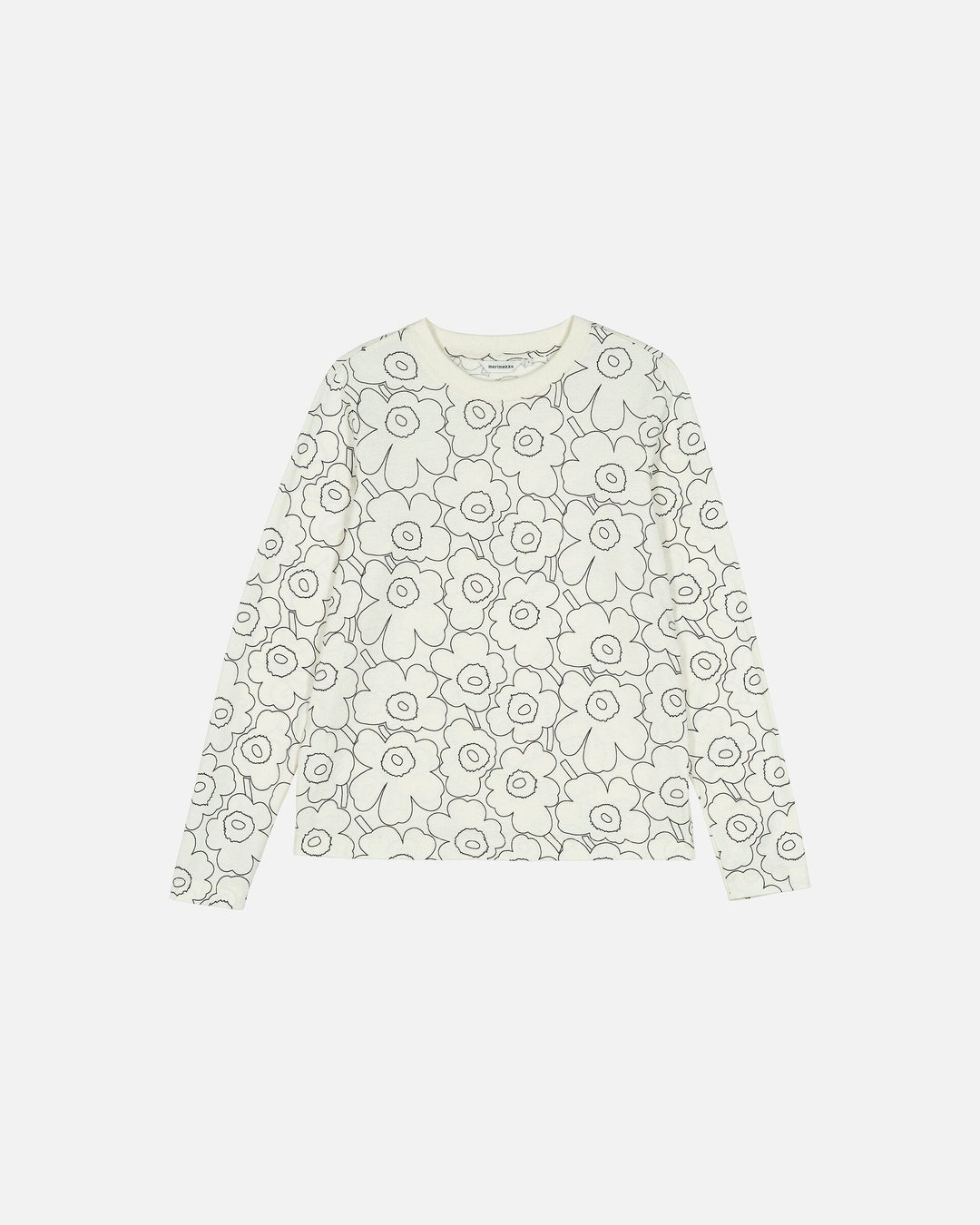 sekunti piirto unikko long-sleeve shirt - white