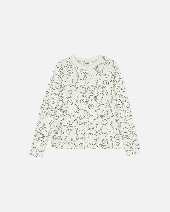 sekunti piirto unikko long-sleeve shirt - white
