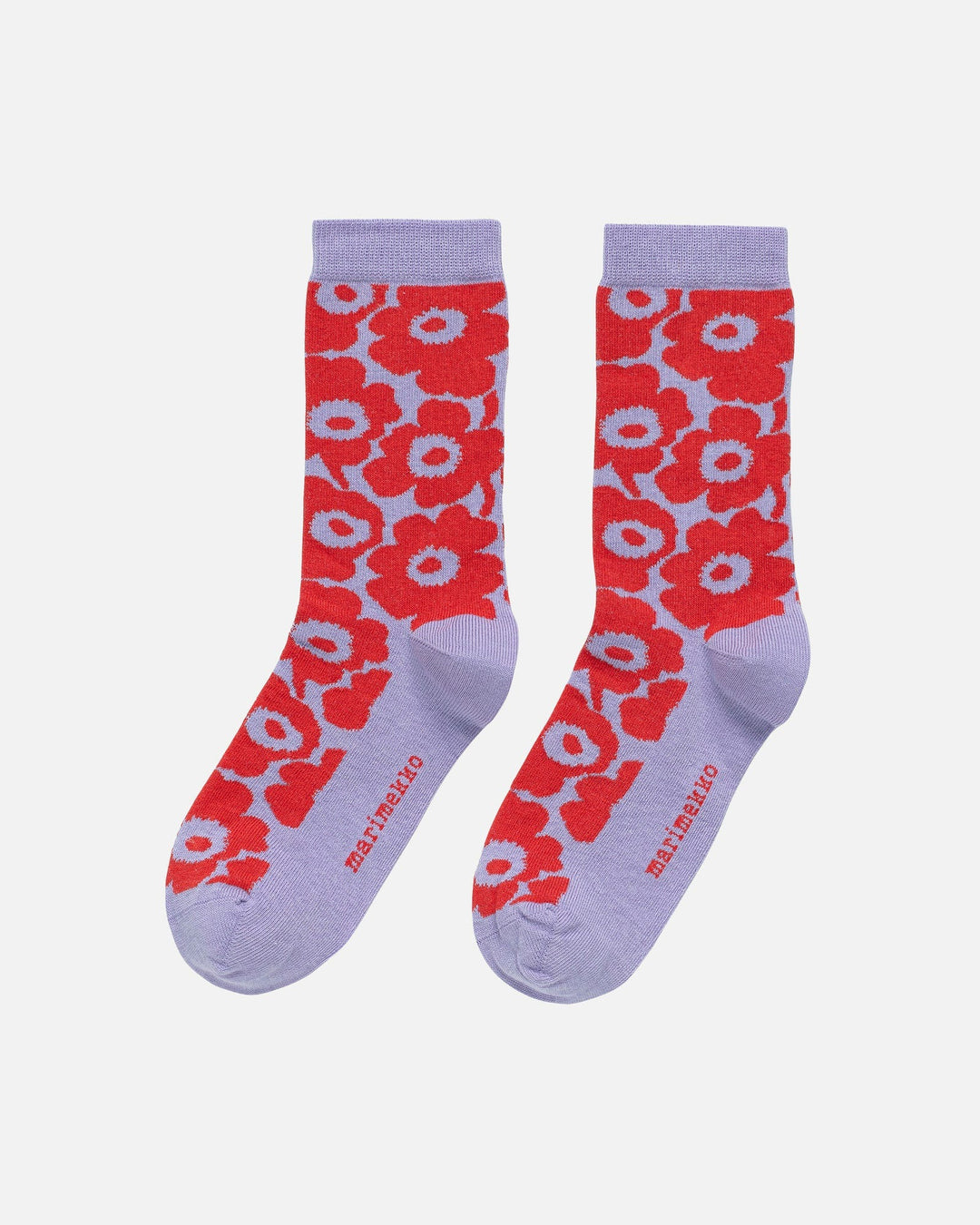makeinen unikko kids socks - purple/red
