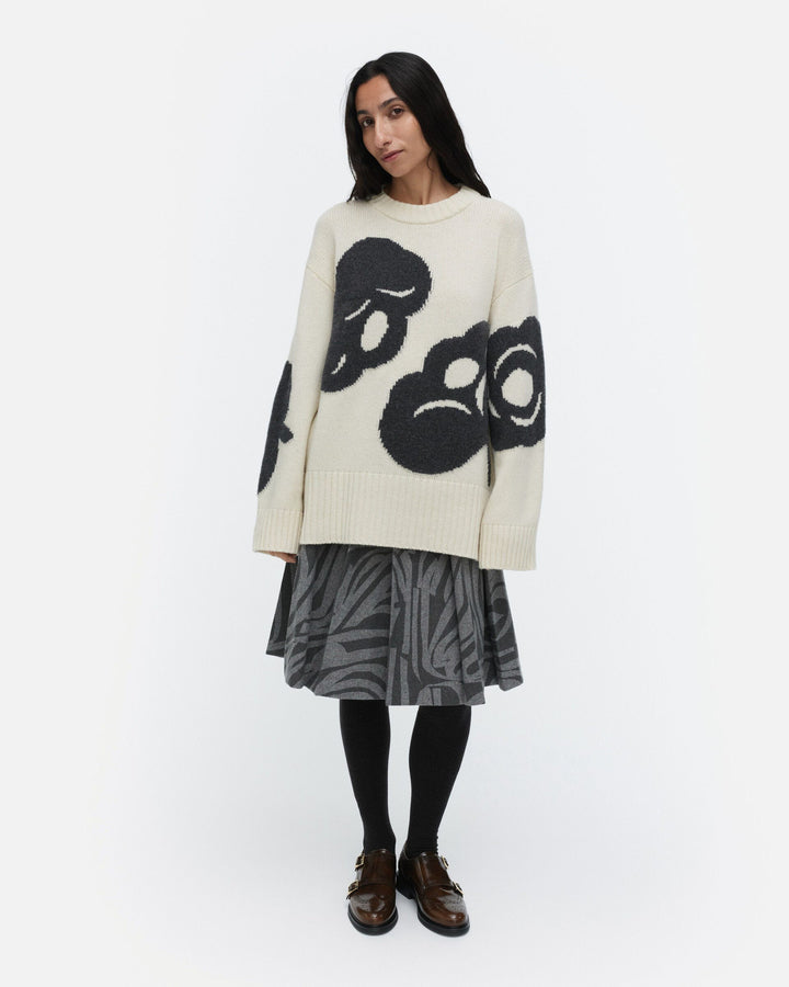 luonto tumma knitted wool pullover