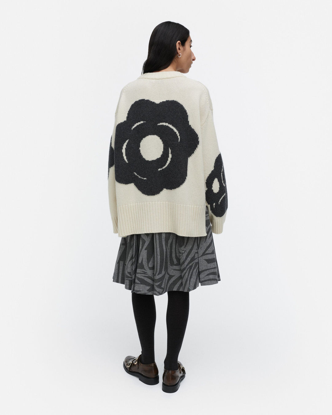 luonto tumma knitted wool pullover