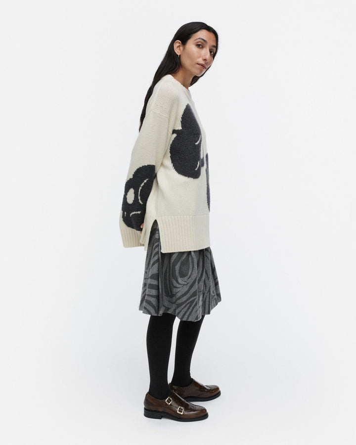 luonto tumma knitted wool pullover