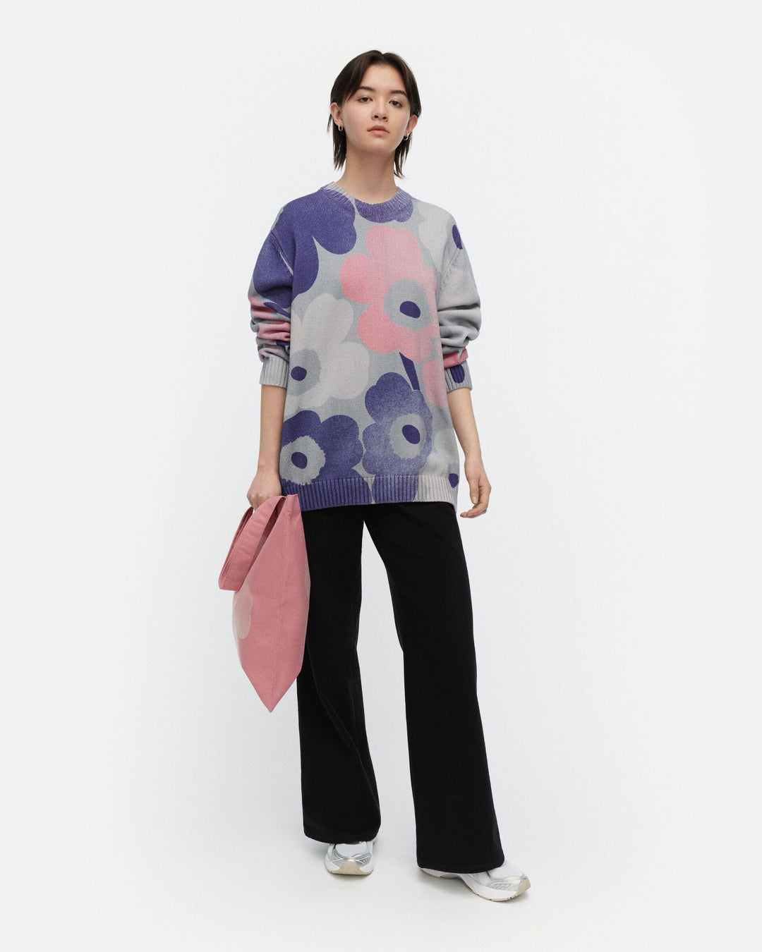 puuteri unikko kioski knitted pullover - purple