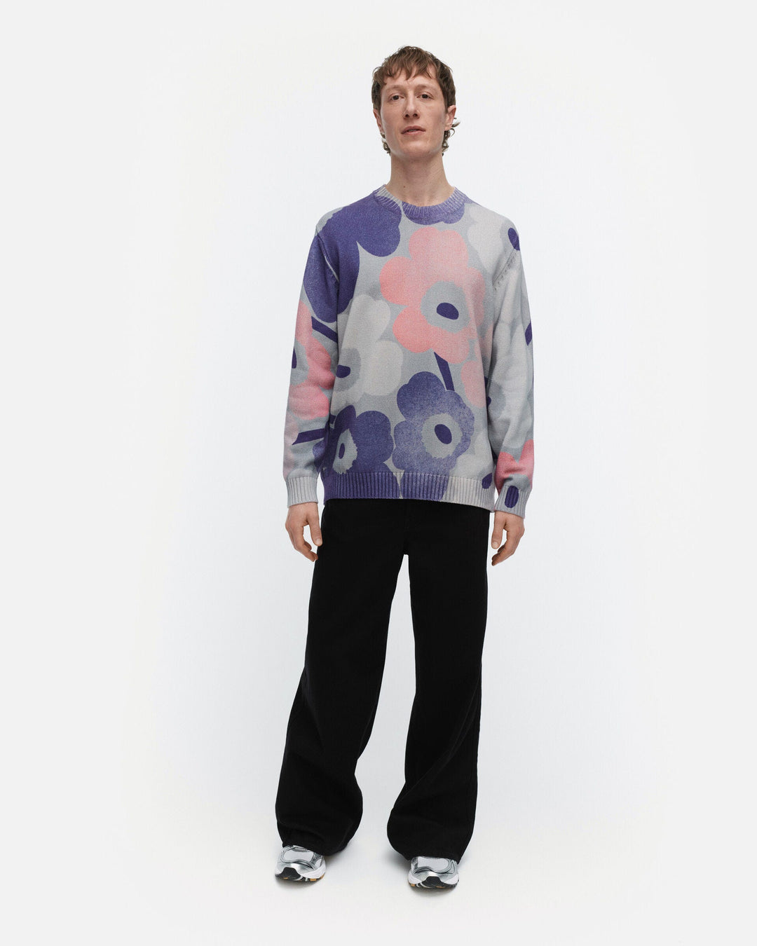 puuteri unikko kioski knitted pullover - purple