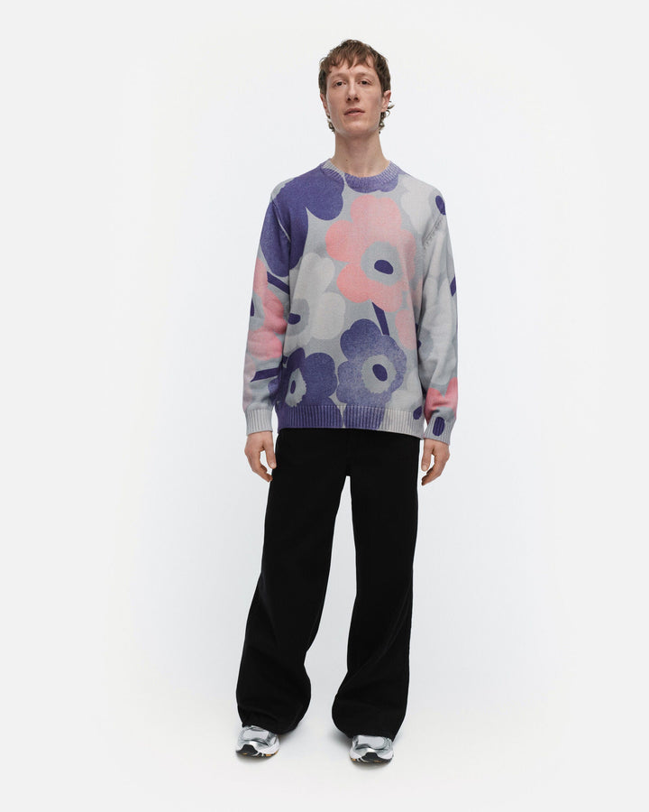 puuteri unikko kioski knitted pullover - purple