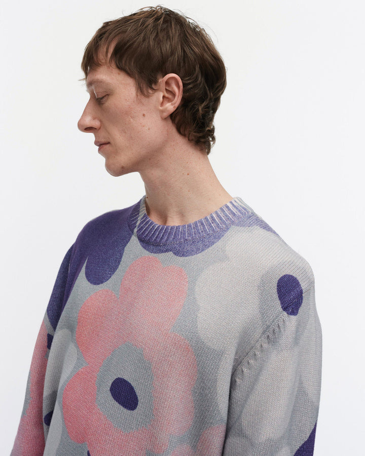 puuteri unikko kioski knitted pullover - purple