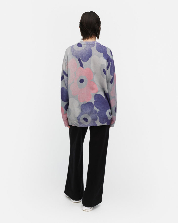 puuteri unikko kioski knitted pullover - purple