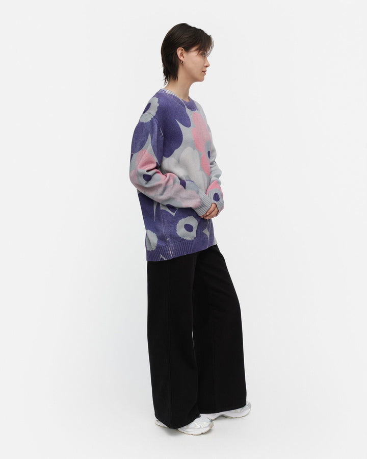 puuteri unikko kioski knitted pullover - purple