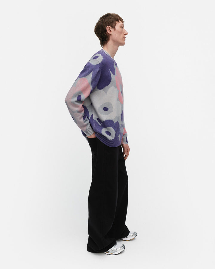 puuteri unikko kioski knitted pullover - purple
