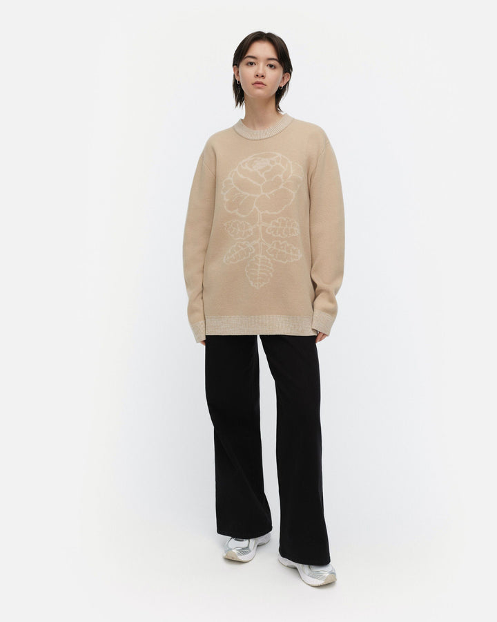 ruusut vihkiruusu knitted wool pullover - cream