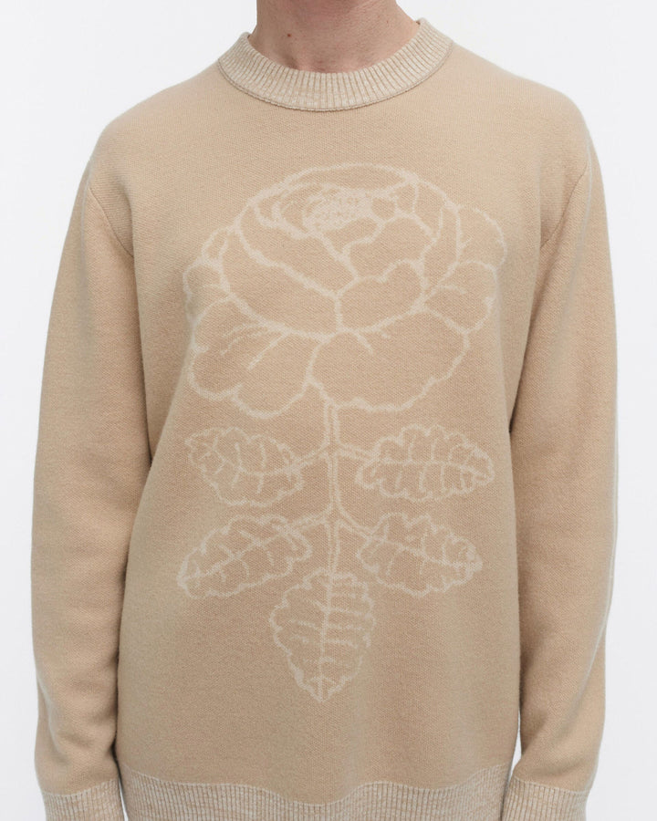 ruusut vihkiruusu knitted wool pullover - cream
