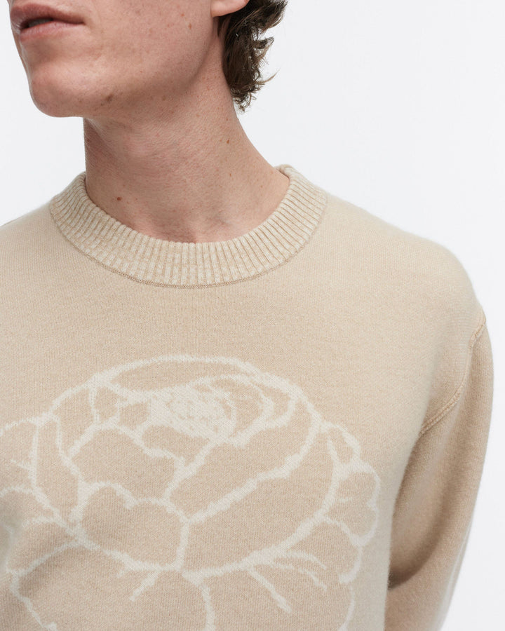 ruusut vihkiruusu knitted wool pullover - cream