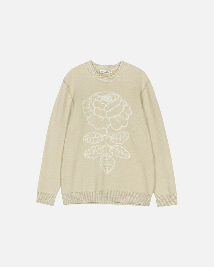 ruusut vihkiruusu knitted wool pullover - cream