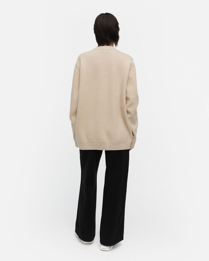 ruusut vihkiruusu knitted wool pullover - cream