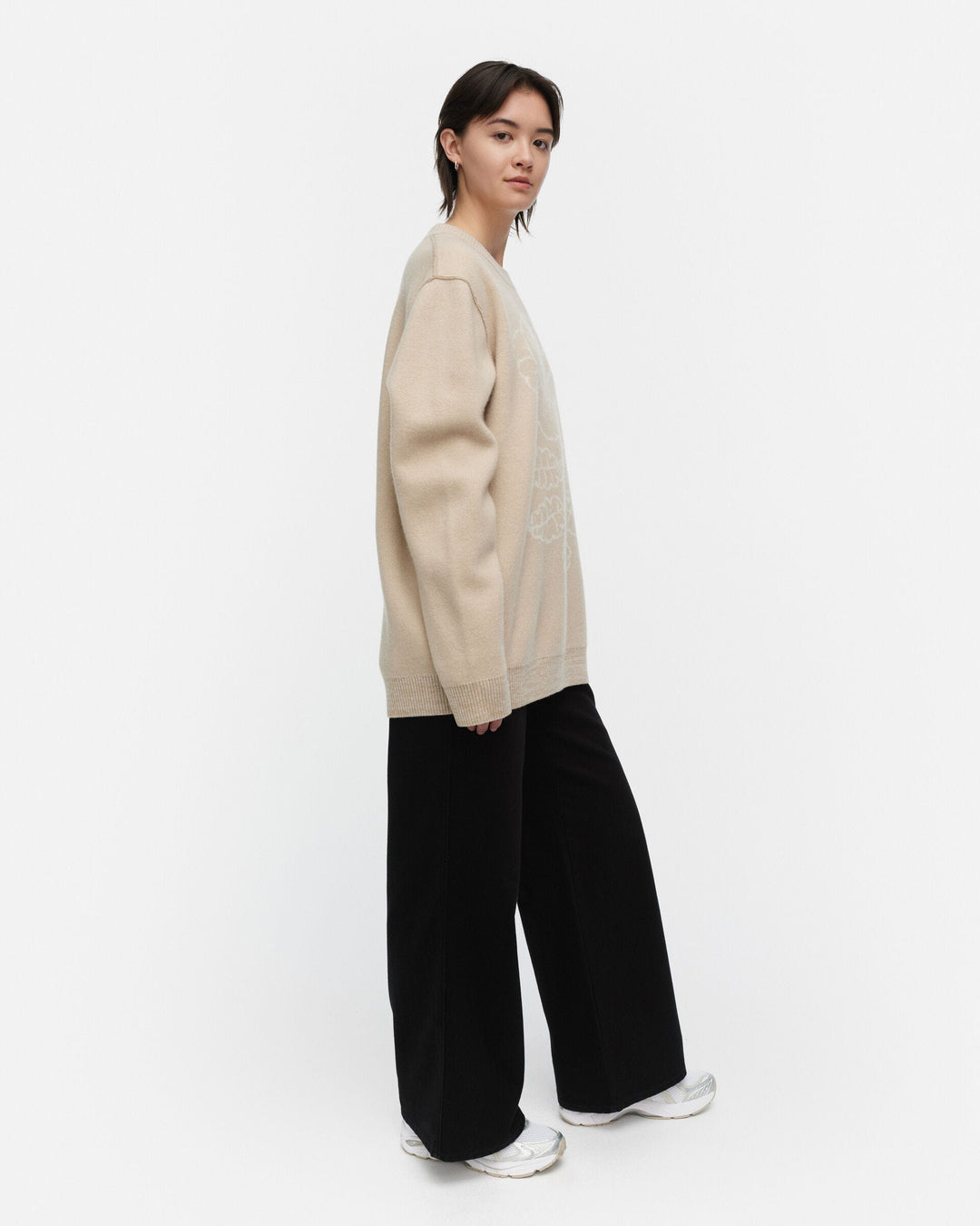 ruusut vihkiruusu knitted wool pullover - cream