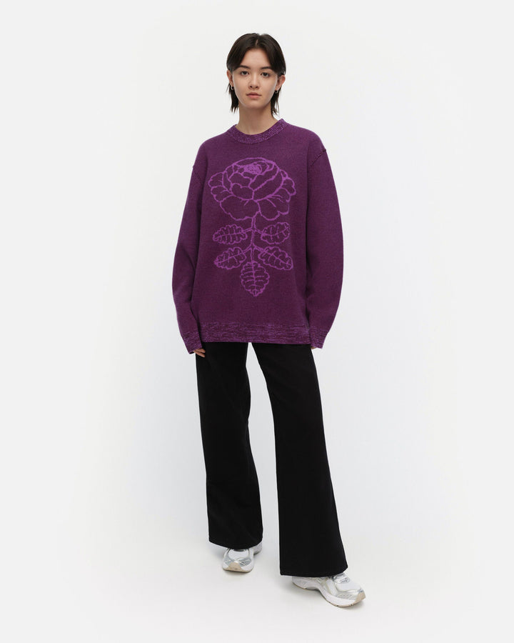 ruusut vihkiruusu knitted wool pullover - indigo
