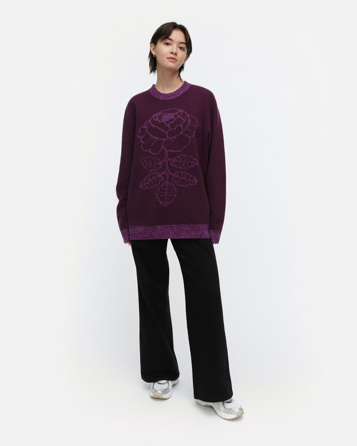 ruusut vihkiruusu knitted wool pullover - indigo