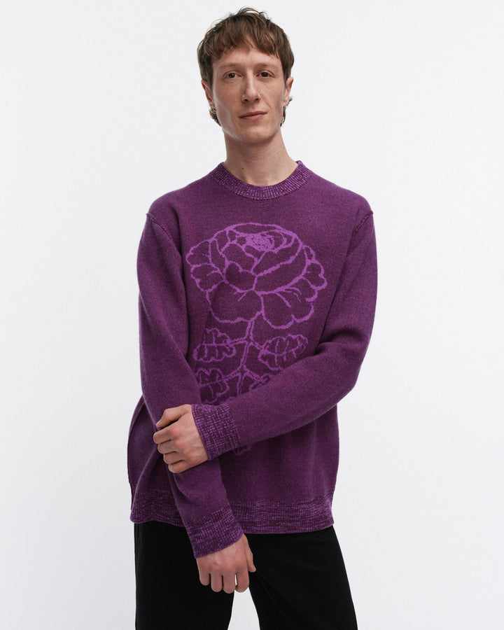 ruusut vihkiruusu knitted wool pullover - indigo