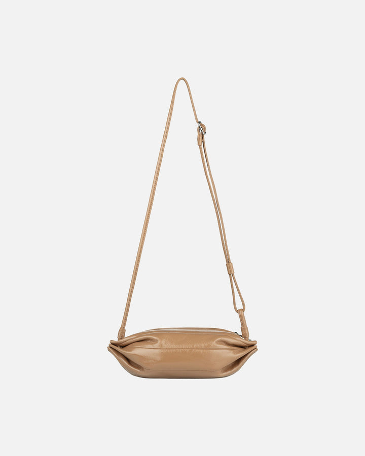 pikku karla patent leather bag - tan