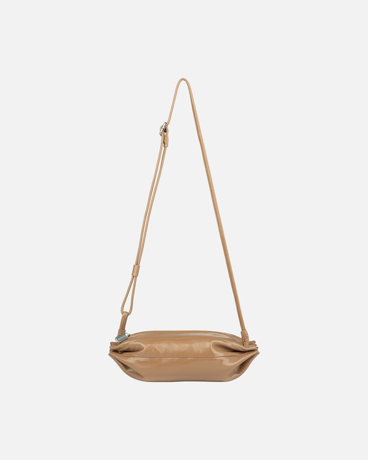 pikku karla patent leather bag - tan