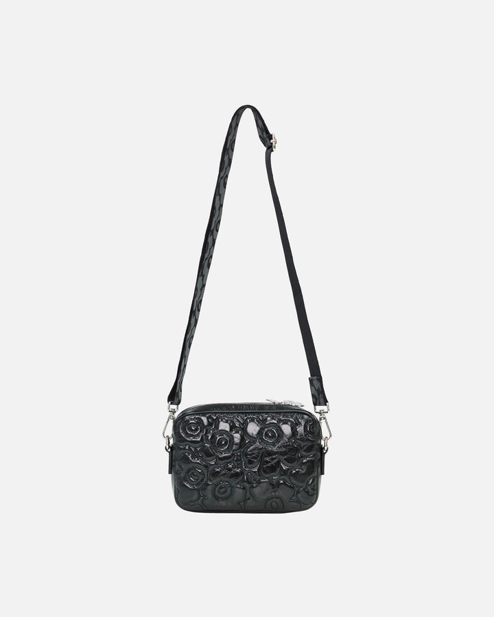 soft gratha unikko shoulder bag - gloss black