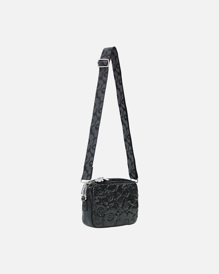 soft gratha unikko shoulder bag - gloss black