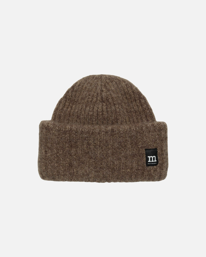 kioski reivi solid knitted toque - brown