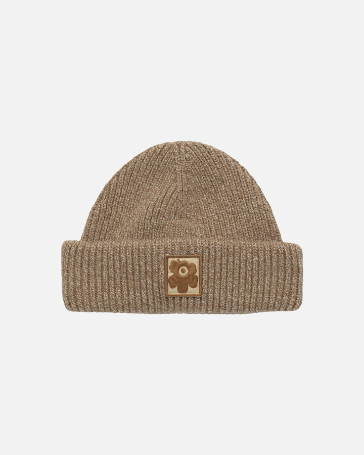 kioski roihua solid knitted toque - brown