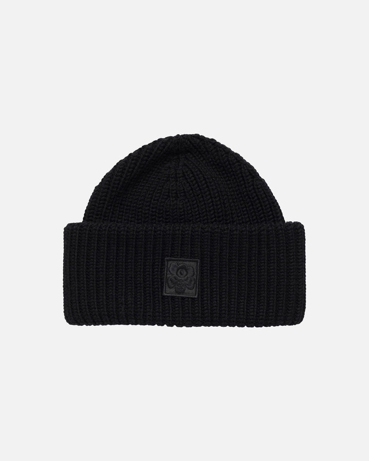 kioski tilaisuus solid knitted toque - black