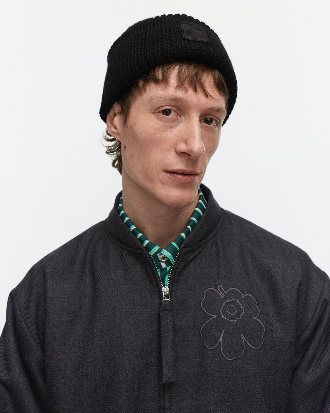 kioski tilaisuus solid knitted toque - black