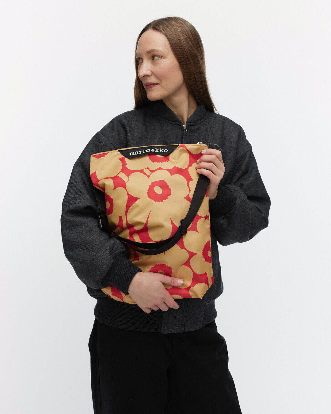 neat medium crossbody unikko - red/tan