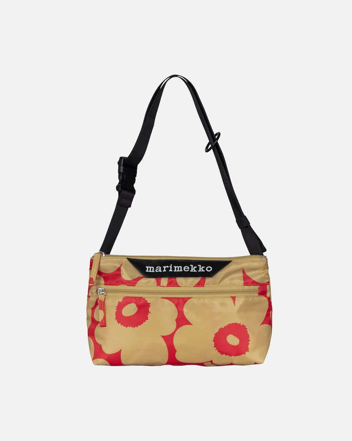 neat small crossbody unikko - red/tan
