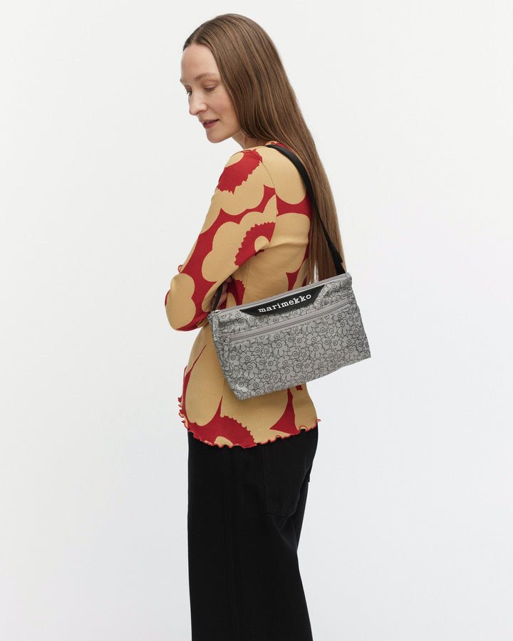 neat small crossbody piirto unikko - grey