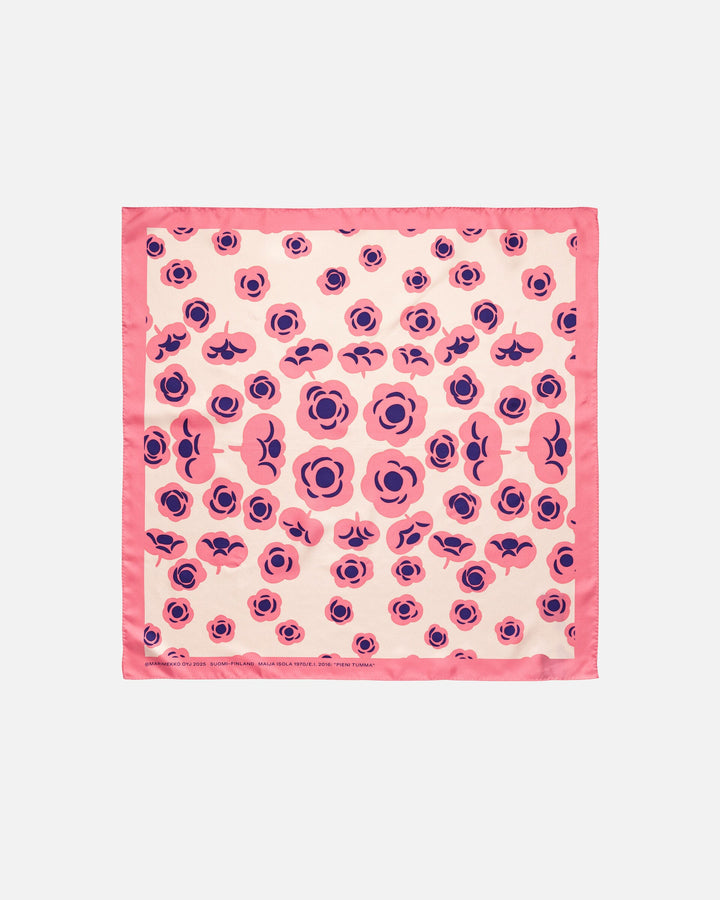 lauhtua tumma silk scarf - pink/cream